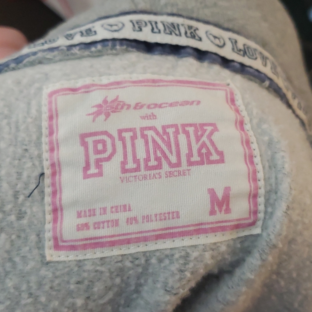 PINK Victoria's Secret Gray Hoodie Medium - Picture 8 of 8